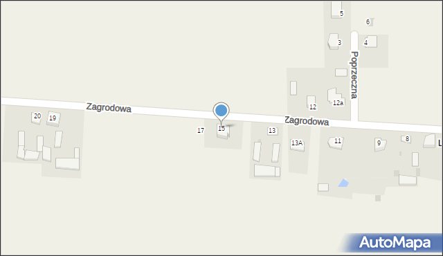 Krzywda, Zagrodowa, 15, mapa Krzywda