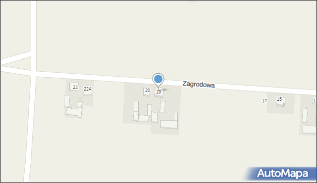 Krzywda, Zagrodowa, 19, mapa Krzywda