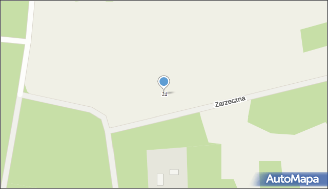 Krzyżówka, Zarzeczna, 24, mapa Krzyżówka