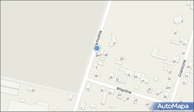 Ksawerów, Zachodnia, 1F, mapa Ksawerów