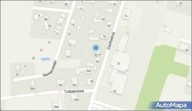 Ksawerów, Zachodnia, 52, mapa Ksawerów