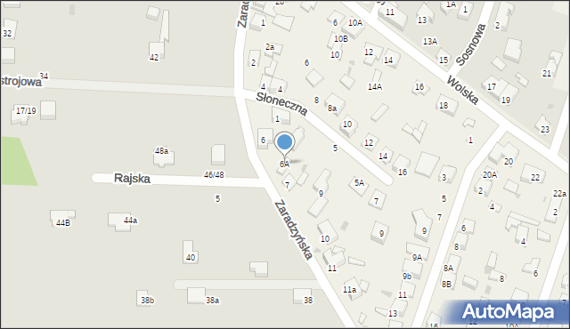 Ksawerów, Zaradzyńska, 6A, mapa Ksawerów