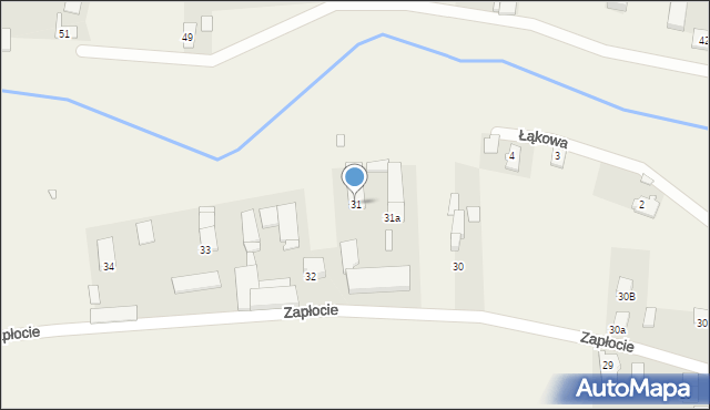 Kujakowice Dolne, Zapłocie, 31, mapa Kujakowice Dolne