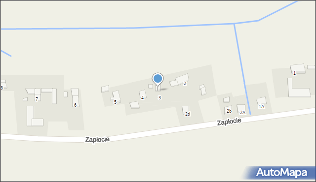 Kujakowice Dolne, Zapłocie, 3A, mapa Kujakowice Dolne