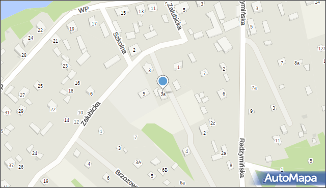 Kuligów, Załubicka, 3a, mapa Kuligów