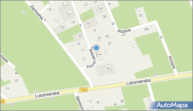 Kwiatkowice-Las, Zachodnia, 1, mapa Kwiatkowice-Las