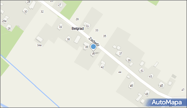 Ladzin, Zadwór, 40, mapa Ladzin