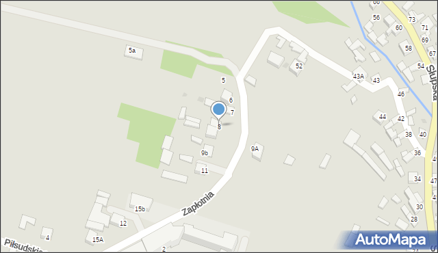 Łagów, Zapłotnia, 8, mapa Łagów