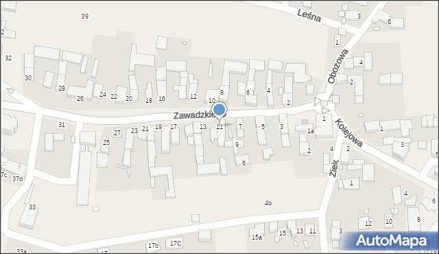 Łambinowice, Zawadzkiego Tadeusza, 11, mapa Łambinowice