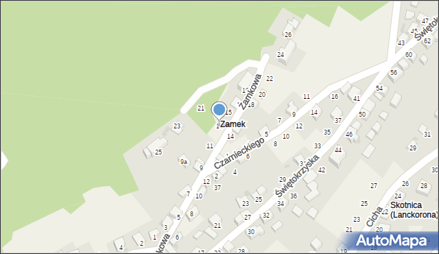 Lanckorona, Zamkowa, 13, mapa Lanckorona
