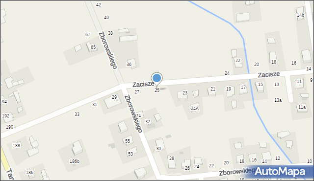 Łęg Tarnowski, Zacisze, 25, mapa Łęg Tarnowski