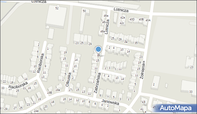 Legnica, Zabrzańska, 17, mapa Legnicy