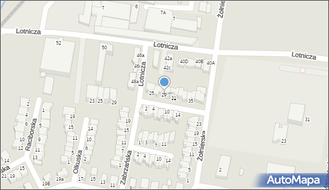 Legnica, Zabrzańska, 29, mapa Legnicy