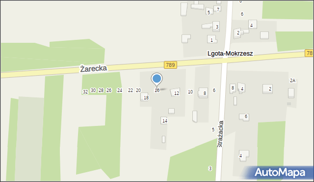 Lgota Górna, Żarecka, 16, mapa Lgota Górna