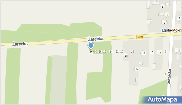 Lgota Górna, Żarecka, 32, mapa Lgota Górna