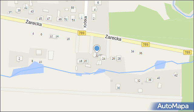 Lgota-Nadwarcie, Żarecka, 22, mapa Lgota-Nadwarcie