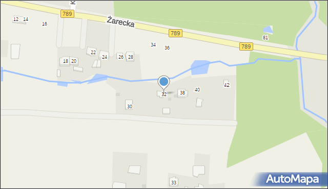 Lgota-Nadwarcie, Żarecka, 32, mapa Lgota-Nadwarcie