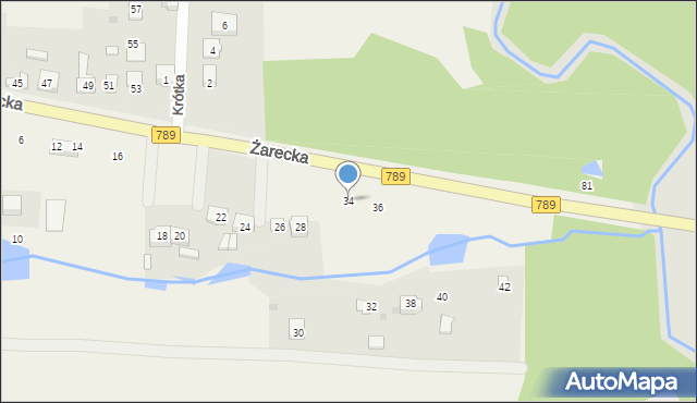 Lgota-Nadwarcie, Żarecka, 34, mapa Lgota-Nadwarcie