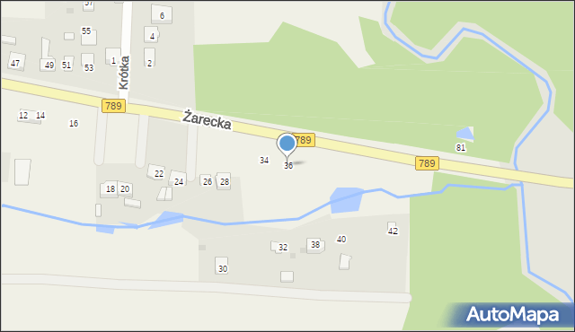 Lgota-Nadwarcie, Żarecka, 36, mapa Lgota-Nadwarcie