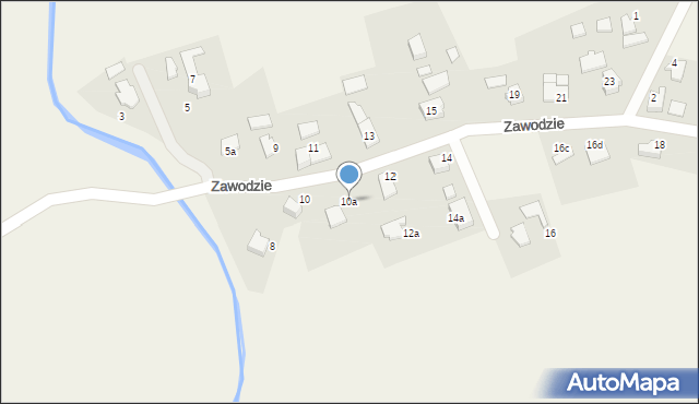 Ligota, Zawodzie, 10a, mapa Ligota