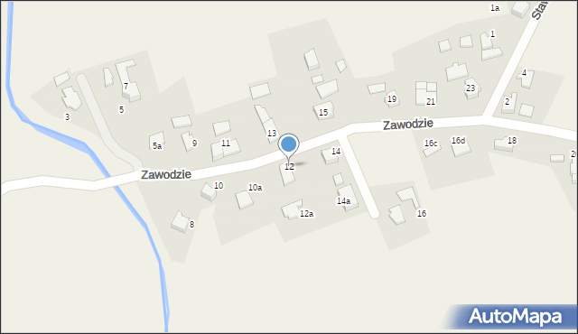 Ligota, Zawodzie, 12, mapa Ligota