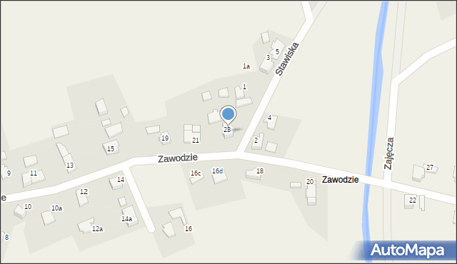 Ligota, Zawodzie, 23A, mapa Ligota