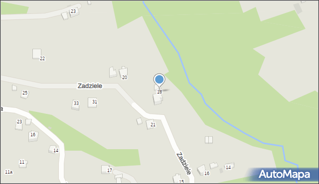 Limanowa, Zadziele, 18, mapa Limanowa