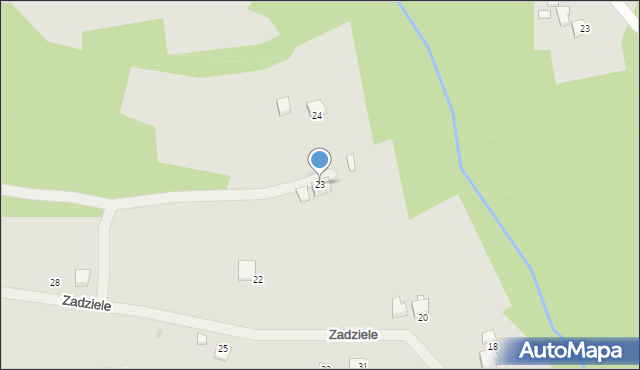 Limanowa, Zadziele, 23, mapa Limanowa