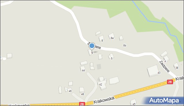 Limanowa, Zadziele, 9, mapa Limanowa