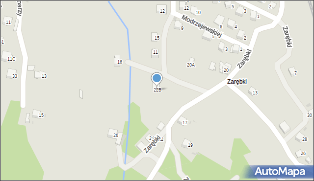 Limanowa, Zarębki, 22B, mapa Limanowa