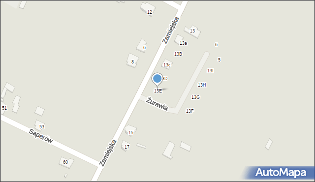 Lipsk, Zamiejska, 13E, mapa Lipsk