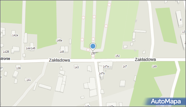 Łódź, Zakładowa, 150, mapa Łodzi