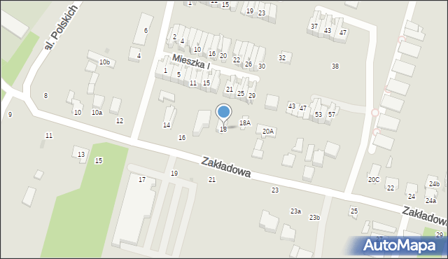 Łódź, Zakładowa, 18, mapa Łodzi