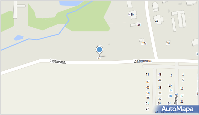 Łódź, Zastawna, 47, mapa Łodzi