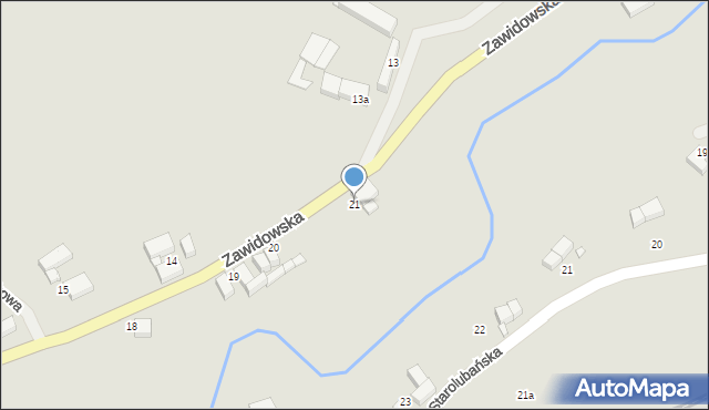 Lubań, Zawidowska, 21, mapa Lubań