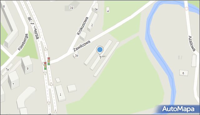 Lublin, Zawilcowa, 3, mapa Lublina