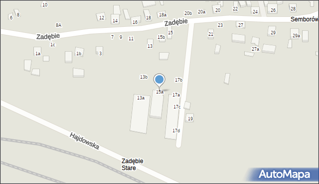 Lublin, Zadębie, 15a, mapa Lublina