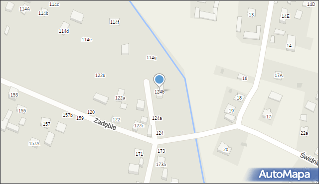 Lublin, Zadębie, 124b, mapa Lublina