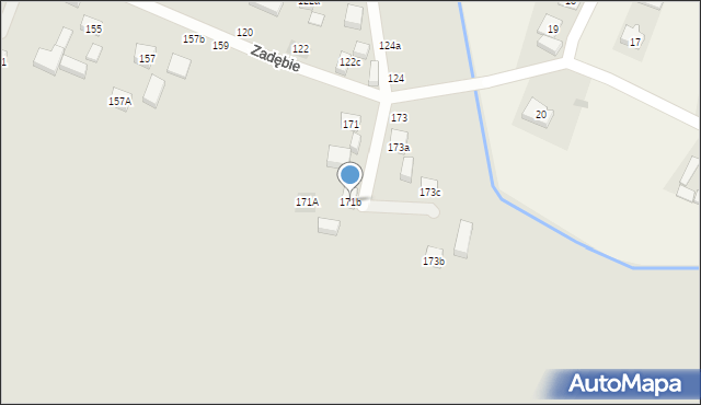 Lublin, Zadębie, 171b, mapa Lublina