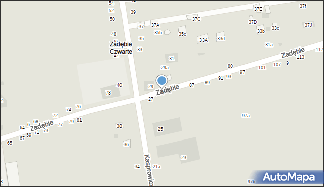 Lublin, Zadębie, 85, mapa Lublina