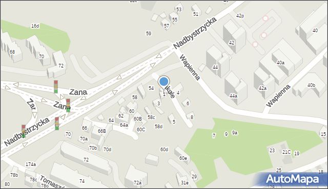 Lublin, Zakole, 1, mapa Lublina