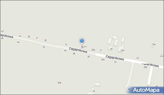 Lublin, Zagajnikowa, 29, mapa Lublina