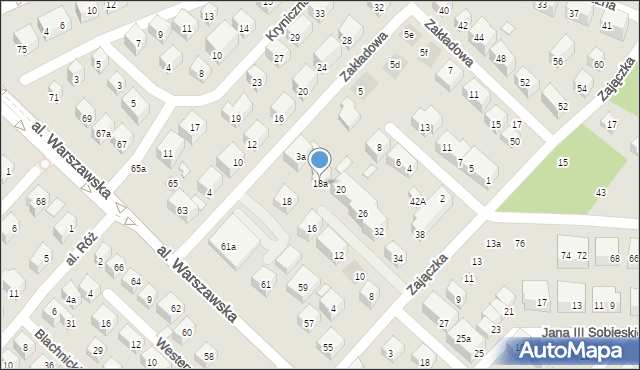 Lublin, Zajączka Józefa, gen., 18a, mapa Lublina