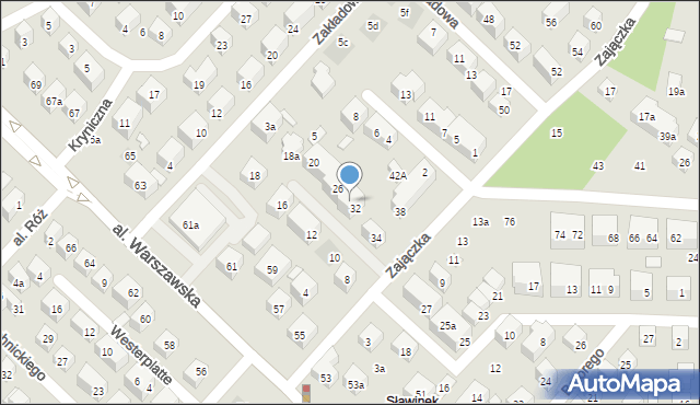Lublin, Zajączka Józefa, gen., 30, mapa Lublina