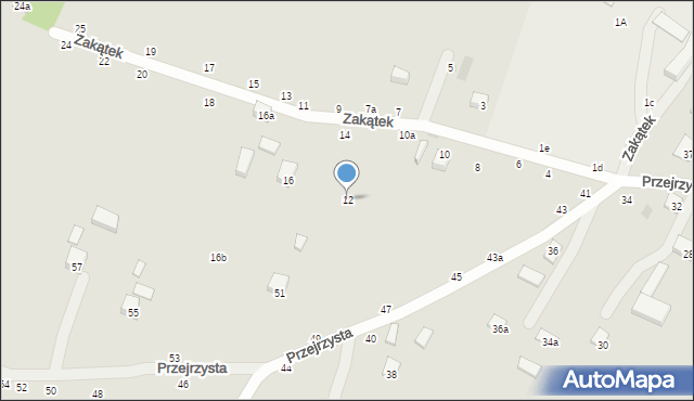 Lublin, Zakątek, 12, mapa Lublina