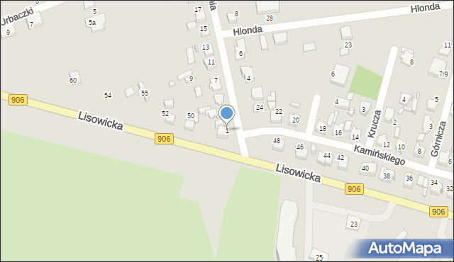 Lubliniec, Zachodnia, 1, mapa Lubliniec