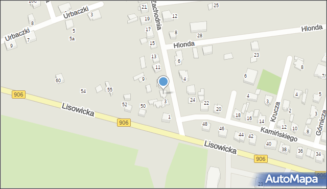 Lubliniec, Zachodnia, 5, mapa Lubliniec