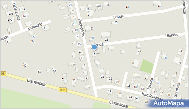 Lubliniec, Zachodnia, 6, mapa Lubliniec