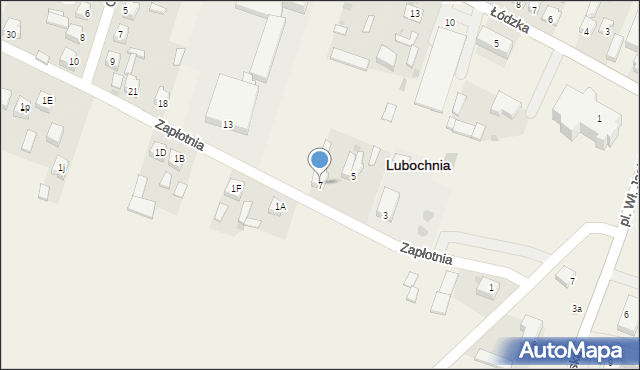 Lubochnia, Zapłotnia, 7, mapa Lubochnia