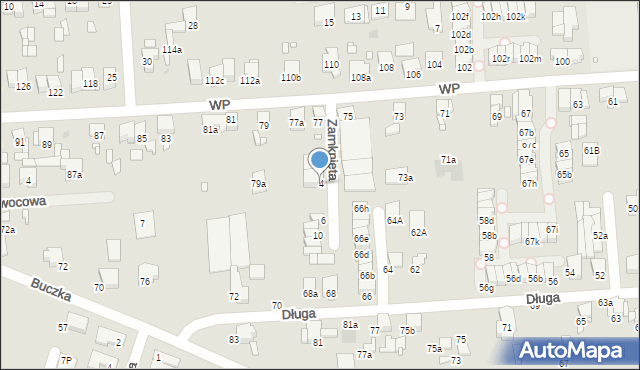 Luboń, Zamknięta, 4, mapa Luboń